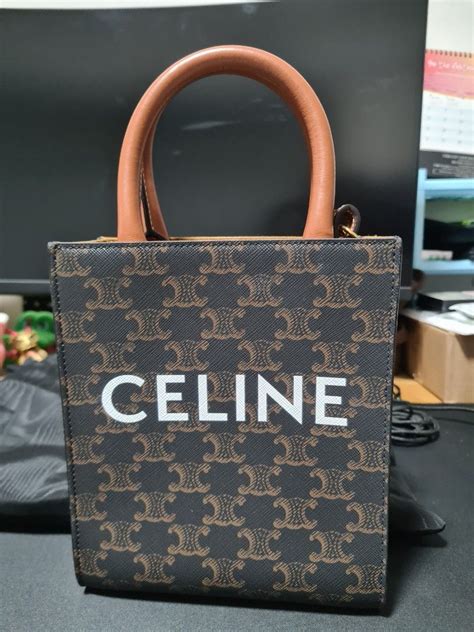 celine mini triomphe size|celine mini vertical cabas.